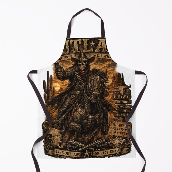 Item preview, Desert Outlaw Skull – Vintage Western Skeleton Design designed and sold by UrbanPrintVibes.
