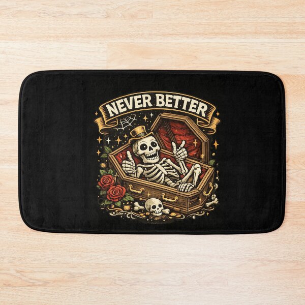 Item preview, Funny Dark Humor Skeleton Shirt - Vintage Goth Coffin Never Better designed and sold by EverClassic.