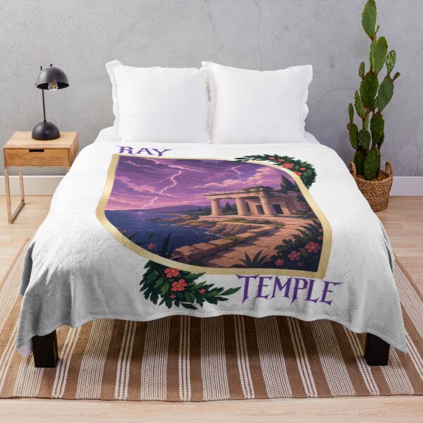 Item preview, Ray Temple Storm Ancient Ruins Lightning Aesthetic Graphic T-Shirt designed and sold by RAYapparel.