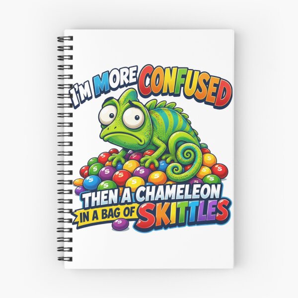 Item preview,  Confused Chameleon Skittles Funny Colorful Meme designed and sold by Nano-Threads.