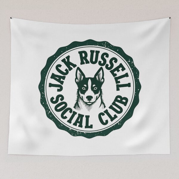 Item preview, Jack Russell Social Club Stamp with Dog Head designed and sold by Prints by Mat.