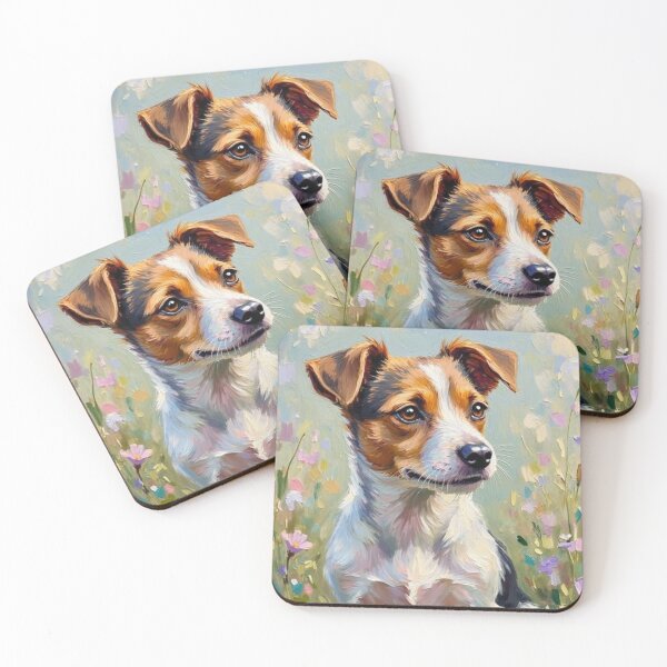 Item preview, Jack Russell Terrier Among Summer Flowers – Peace and Nature's Charm designed and sold by Prints by Mat.