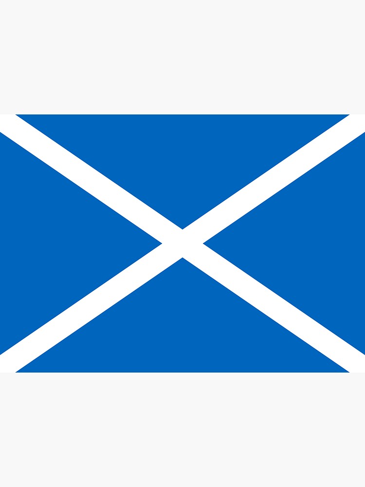 Blue And White Scottish Flag Sticker For Sale By Podartist Redbubble