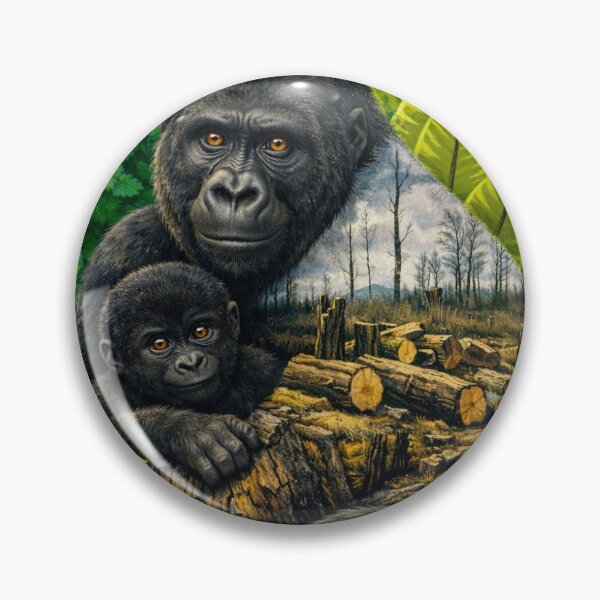 Item preview, gorilla and deforestation designed and sold by Matieres au singulier.