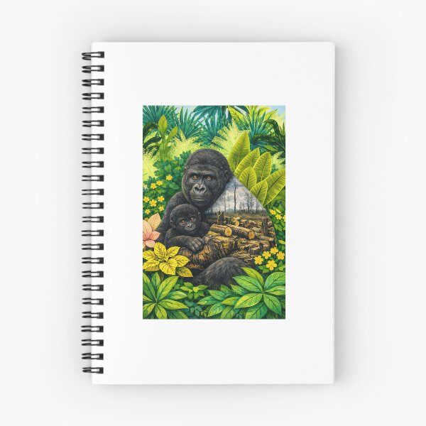 Item preview, gorilla and deforestation designed and sold by Matieres au singulier.