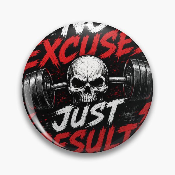 Item preview, No Excuses Just Results – Gym Motivation Sticker designed and sold by Vibe Overflow.