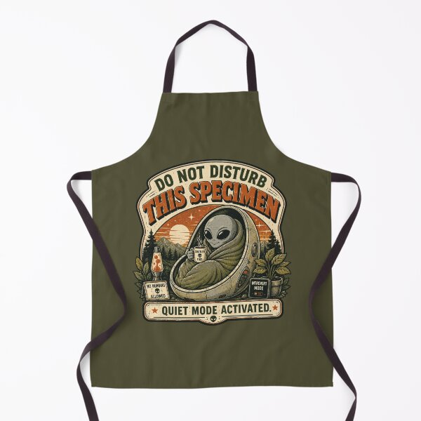 Item preview, Do Not Disturb This Specimen Funny Introvert Alien Retro Design designed and sold by BlackSector77.