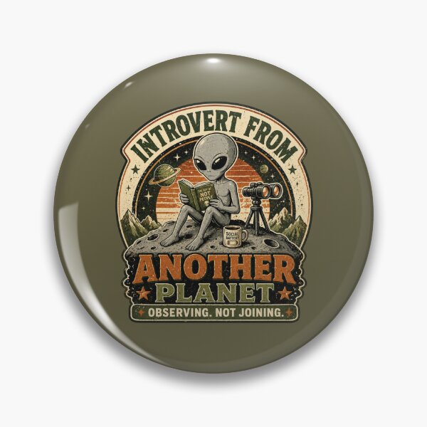 Item preview, Introvert From Another Planet - Funny Alien Social Battery Design designed and sold by BlackSector77.