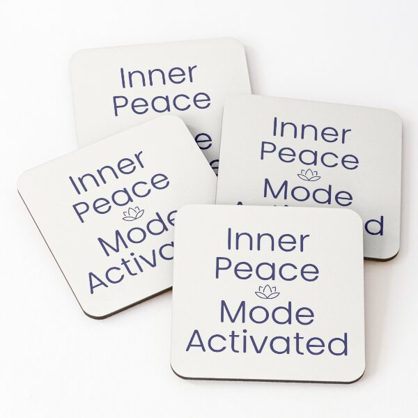 Item preview, Inner Peace Mode Activated | Minimal Zen Typography Sticker | Calm Aesthetic Quote designed and sold by inkfusionhub99.