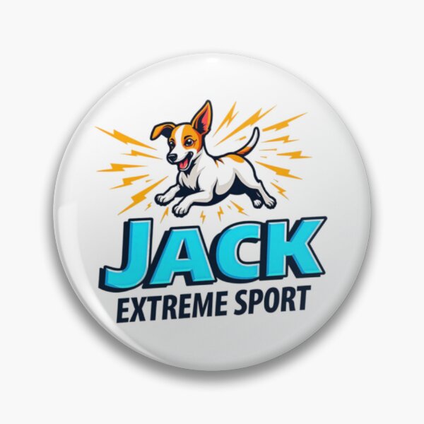 Artikelvorschau, Jack Extreme Sport – Springender Jack Russell Terrier mit Blitzen entworfen und verkauft von Prints by Mat.