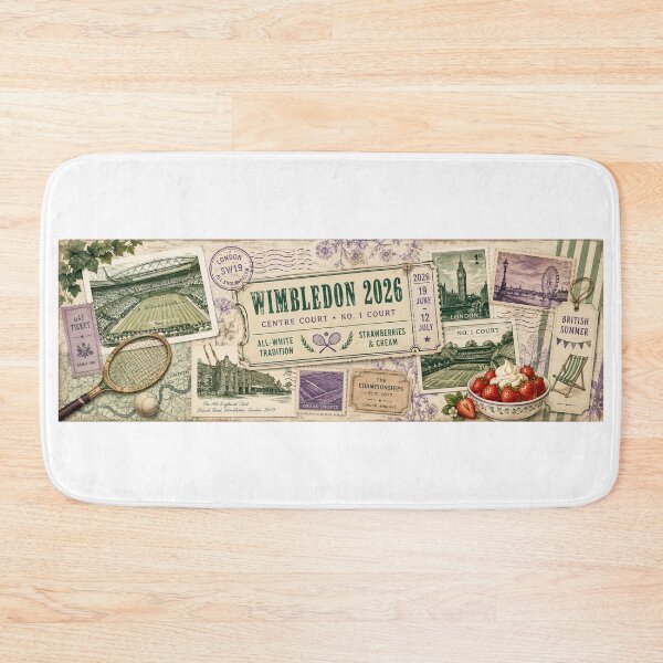 Item preview, Wimbledon 2026 Vintage Ticket, London Tennis Souvenir Cup, Strawberries and Cream Mug designed and sold by emaga.