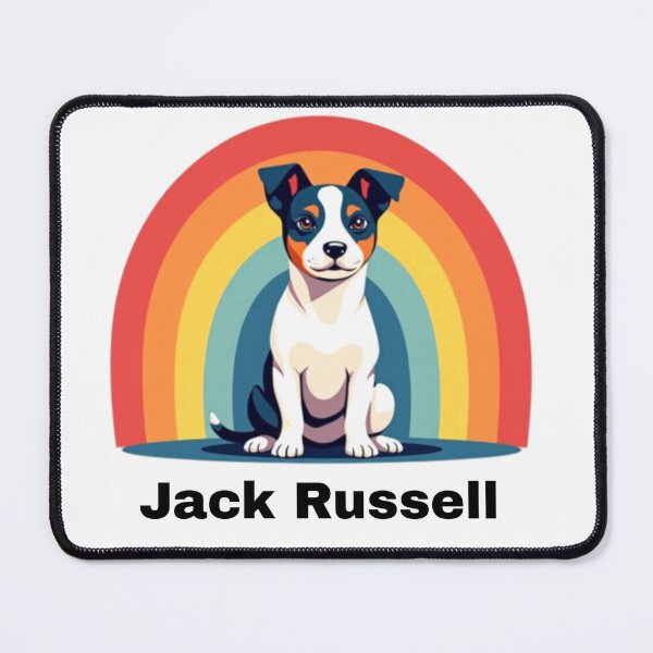 Artikelvorschau, ack Russell Terrier Love – Jack Russell Hund und Regenbogen entworfen und verkauft von Prints by Mat.