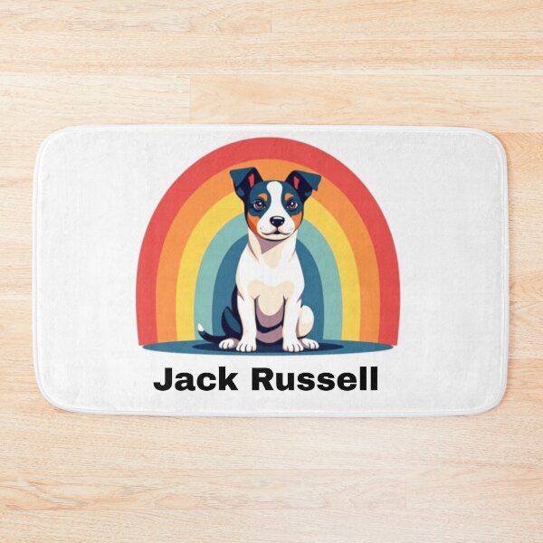 Artikelvorschau, ack Russell Terrier Love – Jack Russell Hund und Regenbogen entworfen und verkauft von Prints by Mat.
