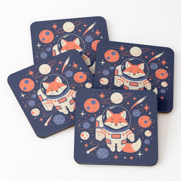 Item preview, Fox Astronaut | Cute Space Fox in Suit | Galaxy Animal Aesthetic Sticker designed and sold by inkfusionhub99.