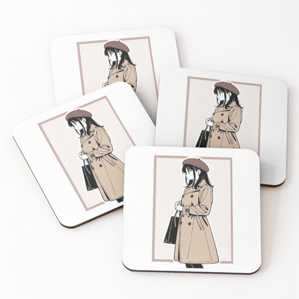 Item preview, Fashion - silhouet woman beige trench designed and sold by AnimeShin.