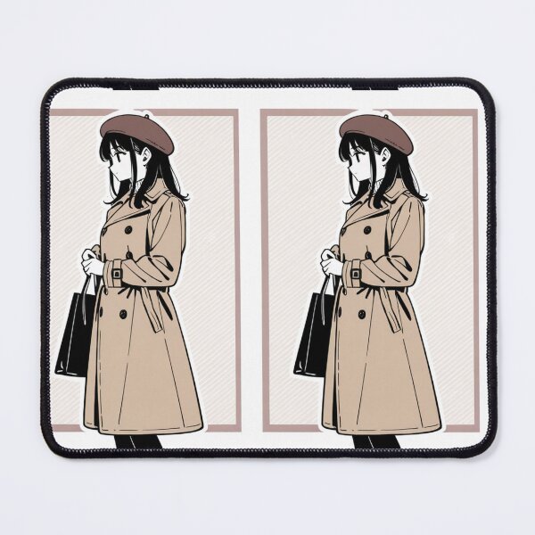 Item preview, Fashion - silhouet woman beige trench designed and sold by AnimeShin.