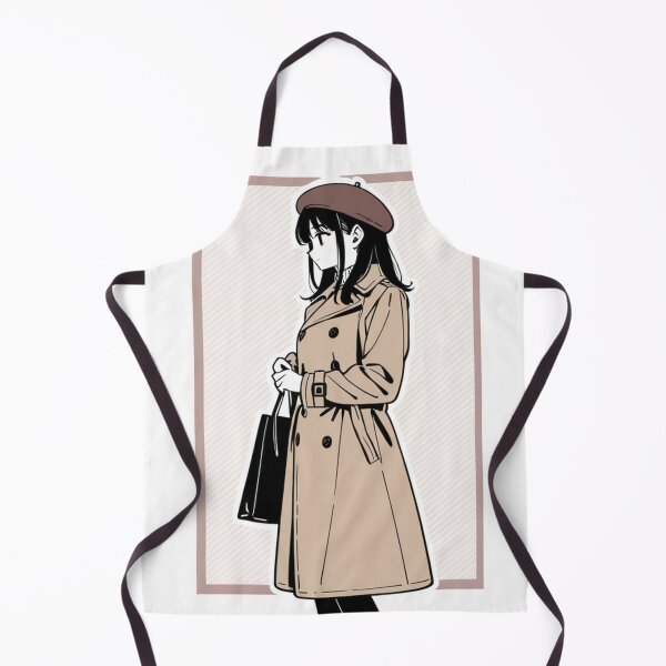 Item preview, Fashion - silhouet woman beige trench designed and sold by AnimeShin.