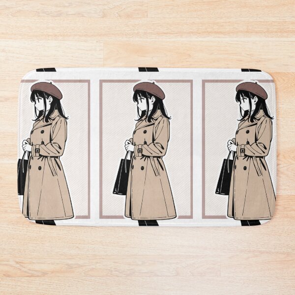 Item preview, Fashion - silhouet woman beige trench designed and sold by AnimeShin.