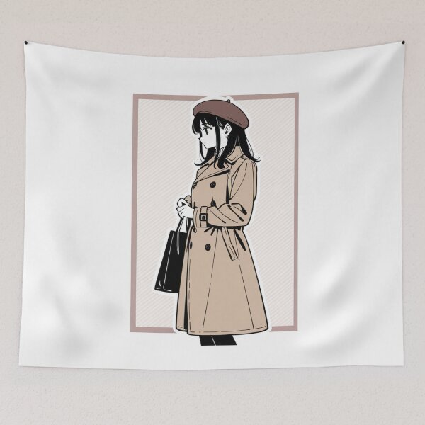 Aperçu de l'œuvre Mode - silhouette femme trench beige créée et vendue par AnimeShin.