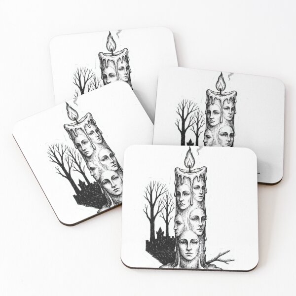 Item preview, Gothic Christmas Candle – Dark Winter Holiday Art designed and sold by YumeKitsune.