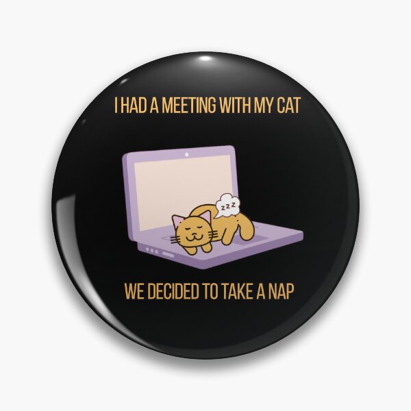 Item preview, Funny Home Office Cat Meeting Nap Time Humor designed and sold by BeardWave.