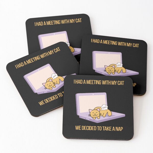Item preview, Funny Home Office Cat Meeting Nap Time Humor designed and sold by BeardWave.
