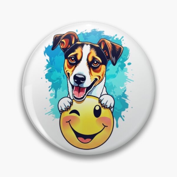 Item preview, Happy Jack Russell Terrier with Smiley Face designed and sold by Prints by Mat.