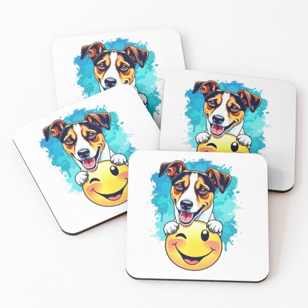 Item preview, Happy Jack Russell Terrier with Smiley Face designed and sold by Prints by Mat.
