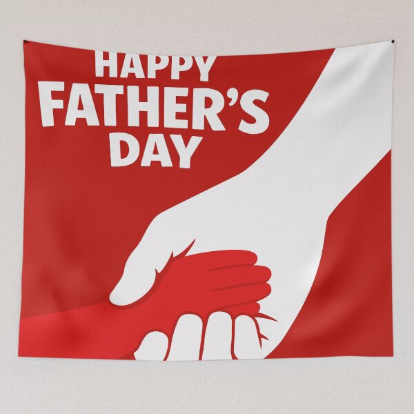 Item preview, Happy Father’s Day – Parent & Child Hand Silhouette Poster designed and sold by AtonuHaque.
