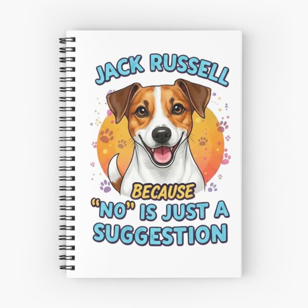 Item preview, Jack Russell Terrier happy dog and funny quote No is Just a Suggestion designed and sold by Prints by Mat.
