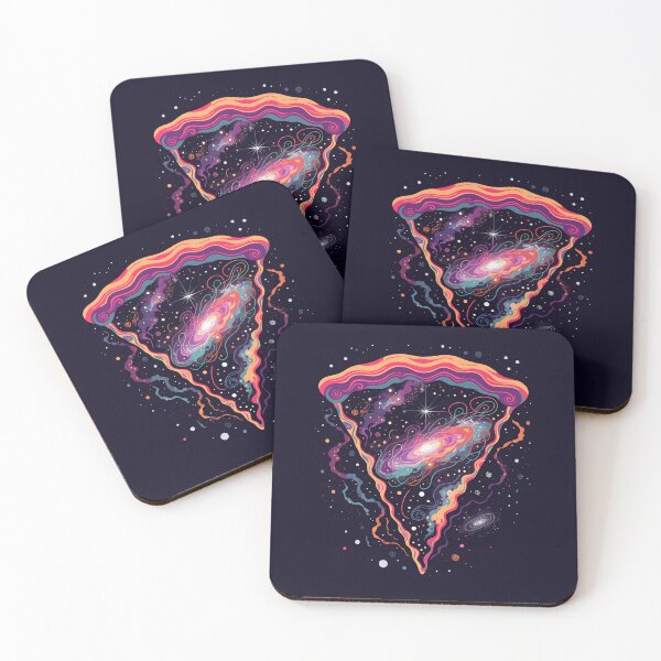 Item preview, Galaxy Pizza Slice | Cosmic Space Pizza | Surreal Food Aesthetic Sticker designed and sold by inkfusionhub99.