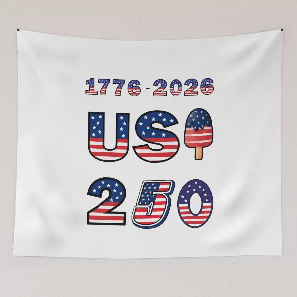 Item preview, USA 250 Years Celebration Ice Cream Patriotic Flag Typography 1776–2026 Fourth of July Shirt designed and sold by Daily Mood Studio.