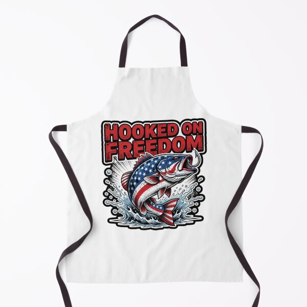 Item preview, Hooked on Freedom Patriotic Bass Fish Design designed and sold by TshirtsOnline-.