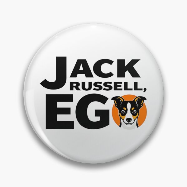 Item preview, Jack Russell Terrier with head in orange circle designed and sold by Prints by Mat.