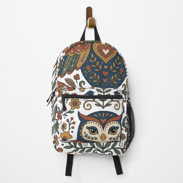 Item preview, Scandinavian Folk Art Owl - Cozy Nordic Forest Grandmacore designed and sold by Retro Mood Co.