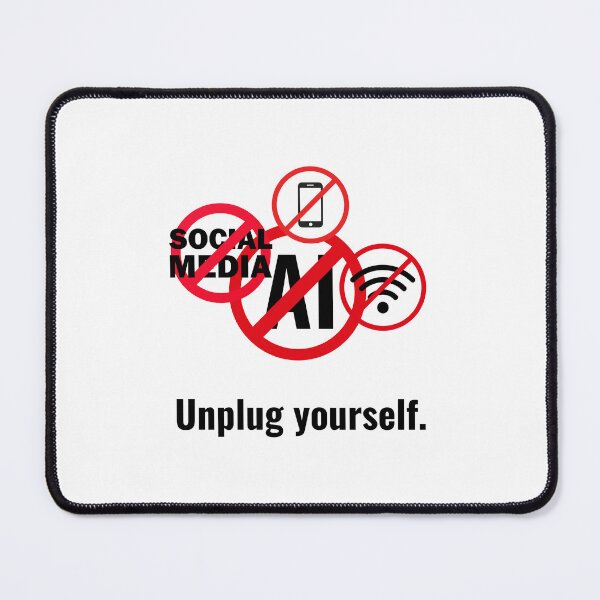Item preview, Anti-Digital Distraction "Unplug Yourself" Graphic designed and sold by RickTShop.