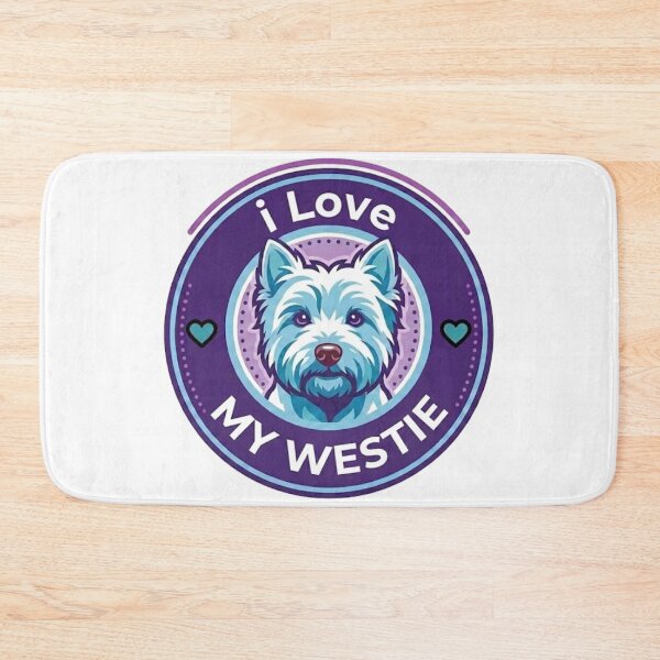 Item preview, I Love My Westie Colorful Dog Art Portrait West Highland White Terrier designed and sold by Prints by Mat.