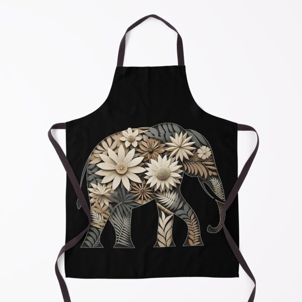 Item preview, Floral Silhouette Elephant designed and sold by Khadigadesings.