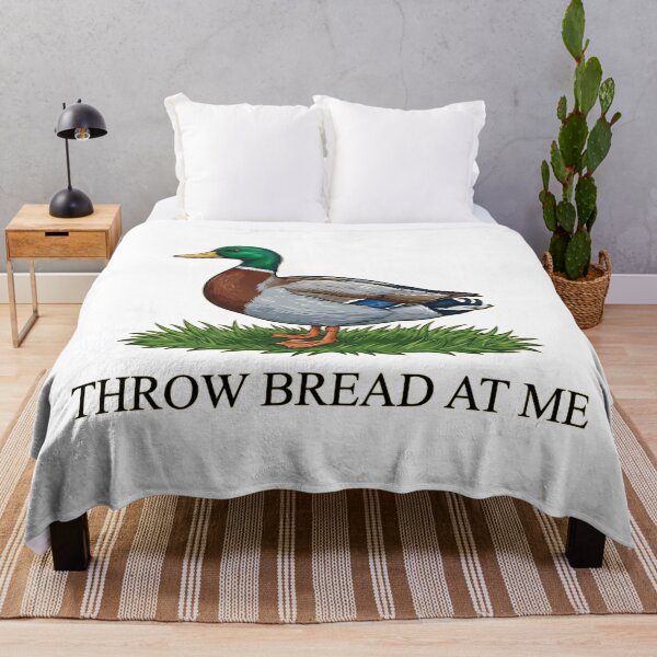 Item preview, Funny Mallard Duck Throw Bread At Me Don't Tread on Me Meme designed and sold by rediscoveredapp.