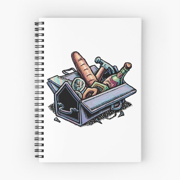 Item preview, toolbox with tools and french bread and a bottle of wine designed and sold by LisaHaney.