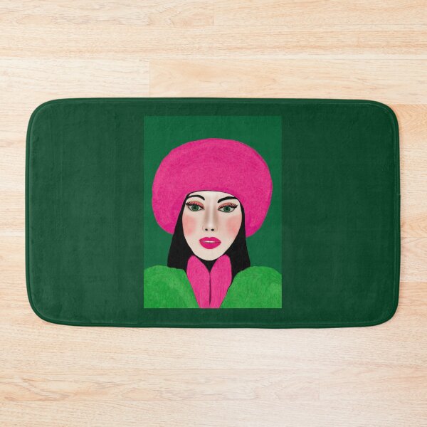 Item preview, Women with the large pink fur hat designed and sold by Elaine M Hayward .