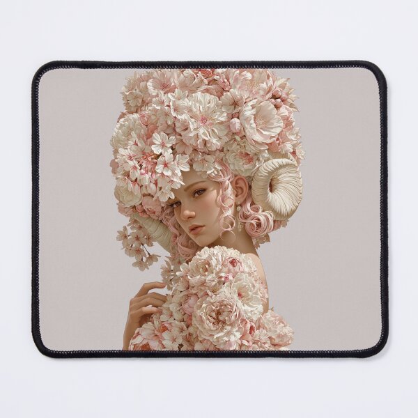 Item preview, Blush Blossom Queen | Floral Fantasy Portrait designed and sold by MythicMood.