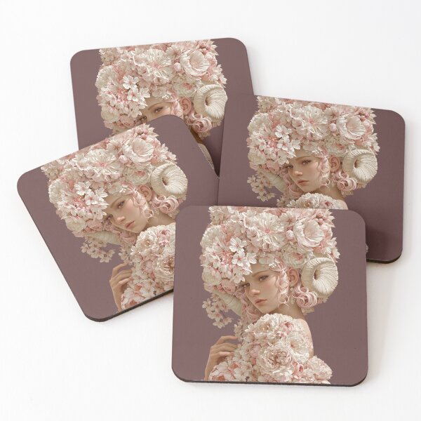 Item preview, Blush Blossom Queen | Floral Fantasy Portrait designed and sold by MythicMood.