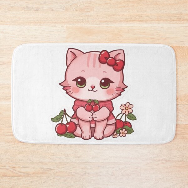 Item preview, Cherry Kitty Kawaii Sticker designed and sold by Stylestickers55.