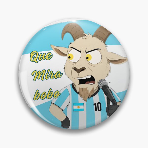 Item preview, Funny Cartoon Goat Que Miras Bobo Argentina Fan Tee designed and sold by The12thManArena.