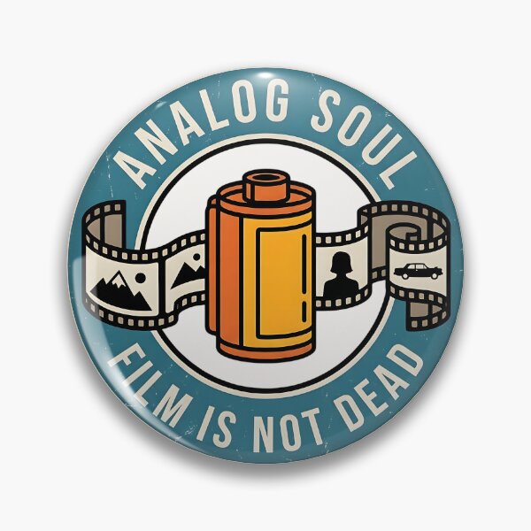 Item preview, Analog Soul Film Is Not Dead Vintage Badge designed and sold by ZETORA Studio.
