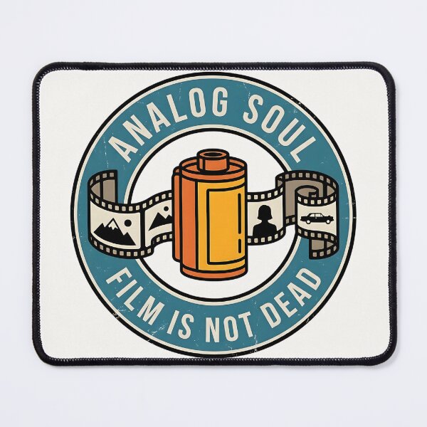 Item preview, Analog Soul Film Is Not Dead Vintage Badge designed and sold by ZETORA Studio.