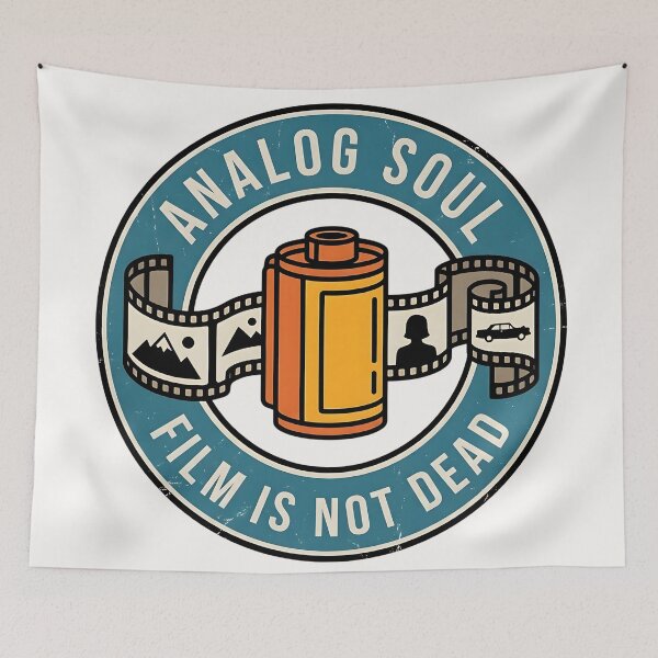 Item preview, Analog Soul Film Is Not Dead Vintage Badge designed and sold by ZETORA Studio.