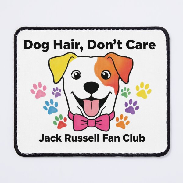 Item preview, Dog Hair Don't Care Jack Russell Fan Club - Cute Dog Head with Bow Tie designed and sold by Prints by Mat.