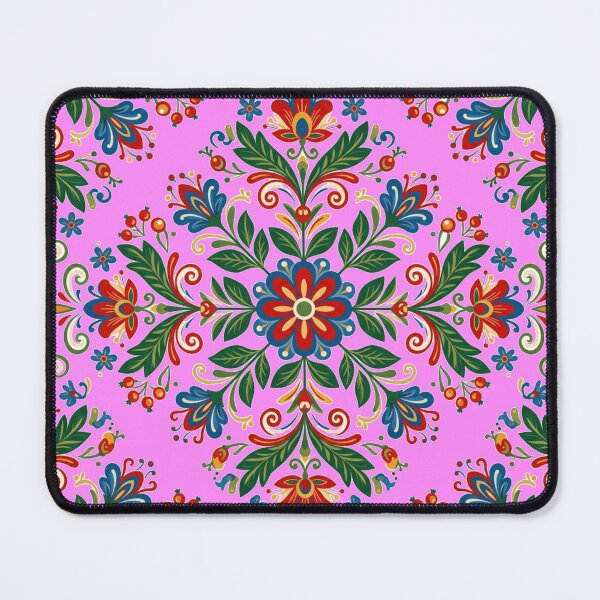 Item preview, Nordic Botanical Pattern - Scandinavian Folk Art Floral designed and sold by Retro Mood Co.